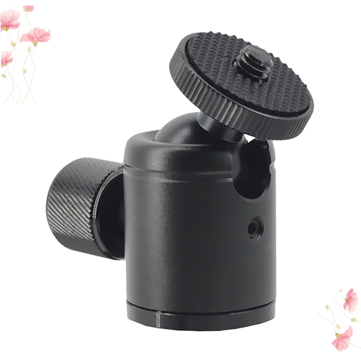 DIYEAH Head Flash Holder for Camera Tripod Screw Rotatable Lightweight Bracket for Monitors LED Lights Accessories Black