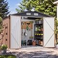 Breezestival 8x6FT Outdoor Storage Shed Brown