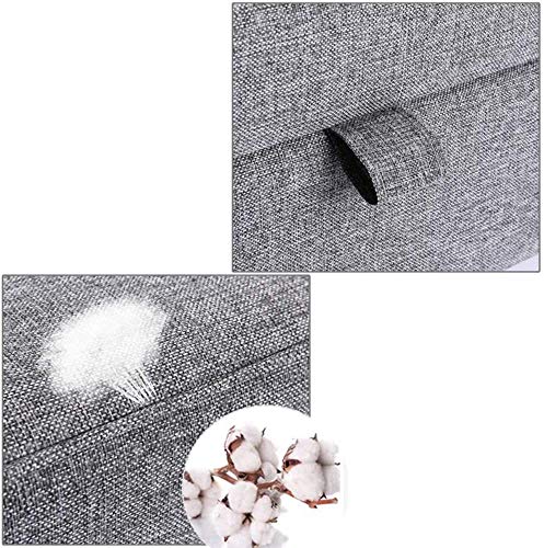 Rangement domestique sous forme de banc long gris et tabouret d'extrémité