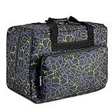 Sewing Machine Carrying Case Tote Bag，Padded Storage Cover Carrying Case with Pockets and Handles ，Canvas (Black)