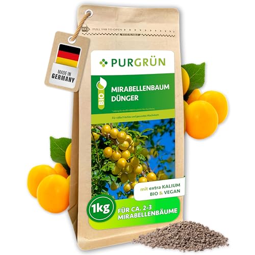 Purgrün® Bio-Mirabellenbaum-Dünger 1 kg – Vegane Rezeptur...