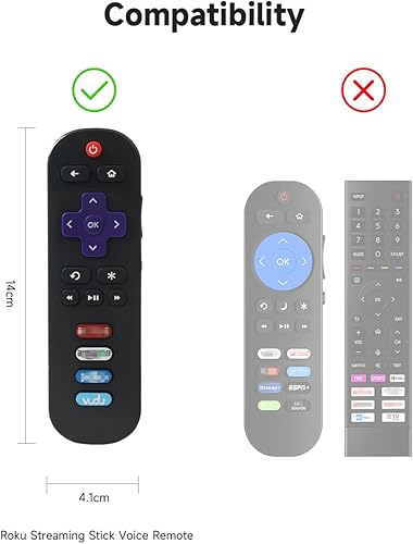 Miniatura 10 de Funda a distancia para TCL Roku Smart TV RC280 RC282 URC280J XRC280J Control remoto universal Reemplazo ligero Funda de silicona con cordón para