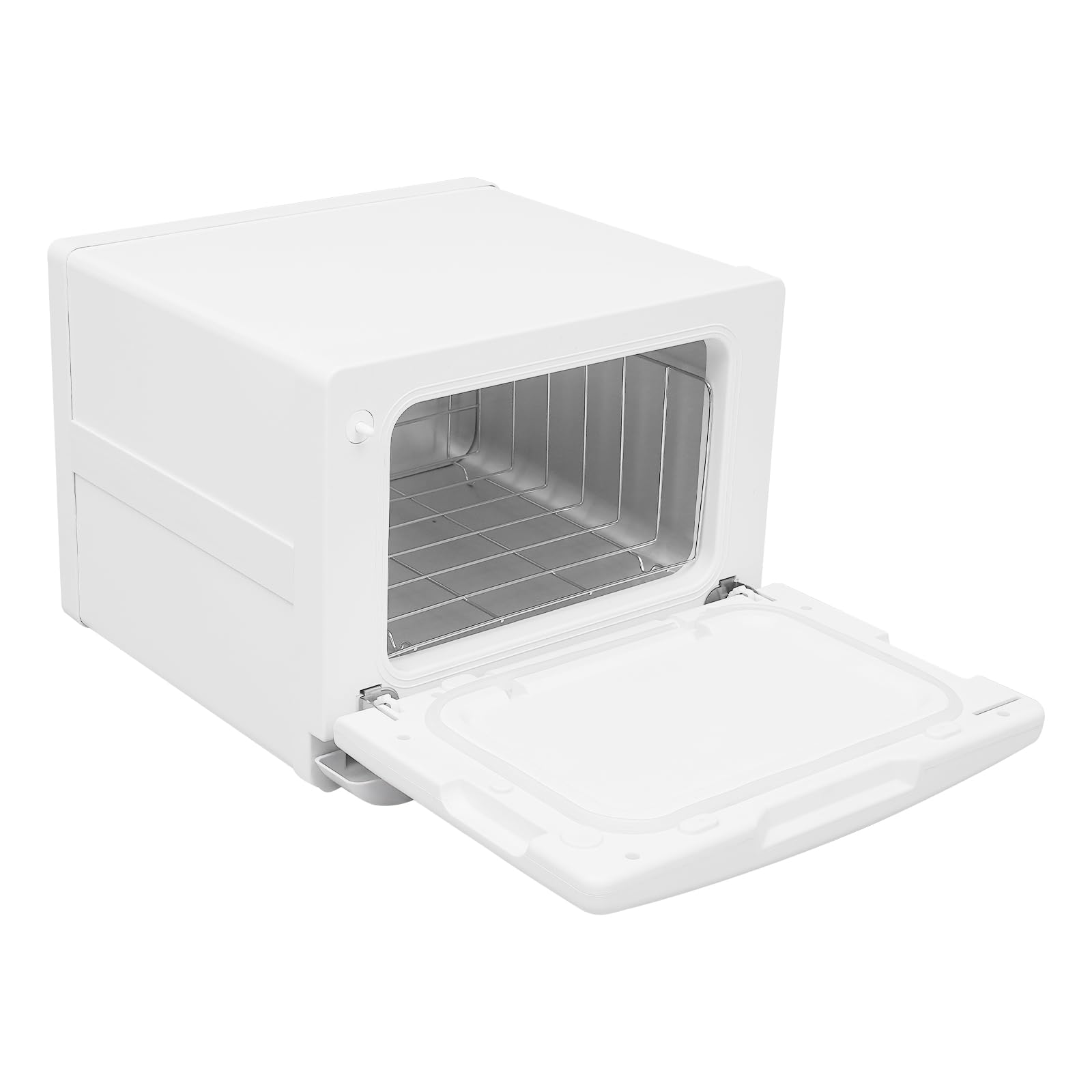 Handtuchwärmer 8L, 130W Handtuchheizkörper Elektrisch | Towel Warmer mit Warenkorb, 30,5×30,5×24,5 cm Handtuchheizschrank für Friseursalon & Kosmetikstudio