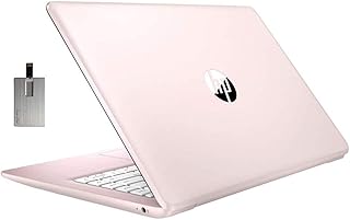 2021 HP Stream 14" HD SVA Laptop Computer, Intel Celeron N4000 Processor, 4GB RAM, 64GB eMMC Flash Memory, Intel UHD Graphics 600, 1-Year Office, Bluetooth, Win 10S, Rose Pink, 32GB Card (Renewed)