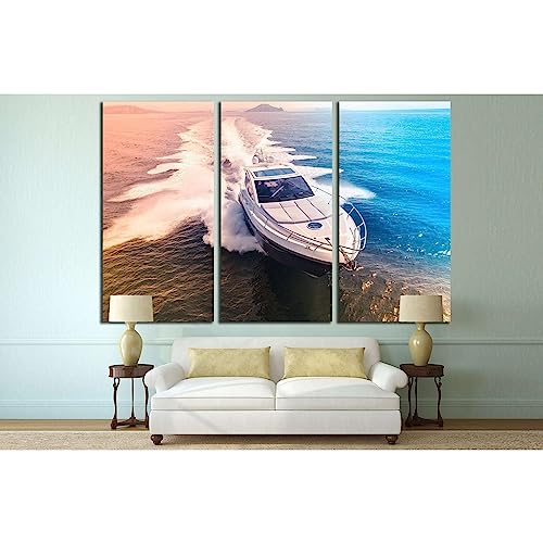 Cuadro impreso en lienzo ZELLART Beautiful Boat №209 de 3 paneles y 210x140 cm
