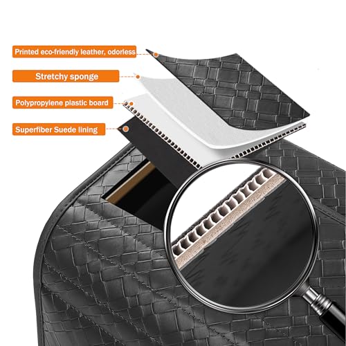 POKSRI Organizador de maletero, Caja de almacenamiento auto, Storagebox de cuero con tapa, plegable y ajustable, 65 cm (L) x 33 cm (A) x 31,5 cm (Al),65,5 litros de capacidad (Talla C) - imagen 7