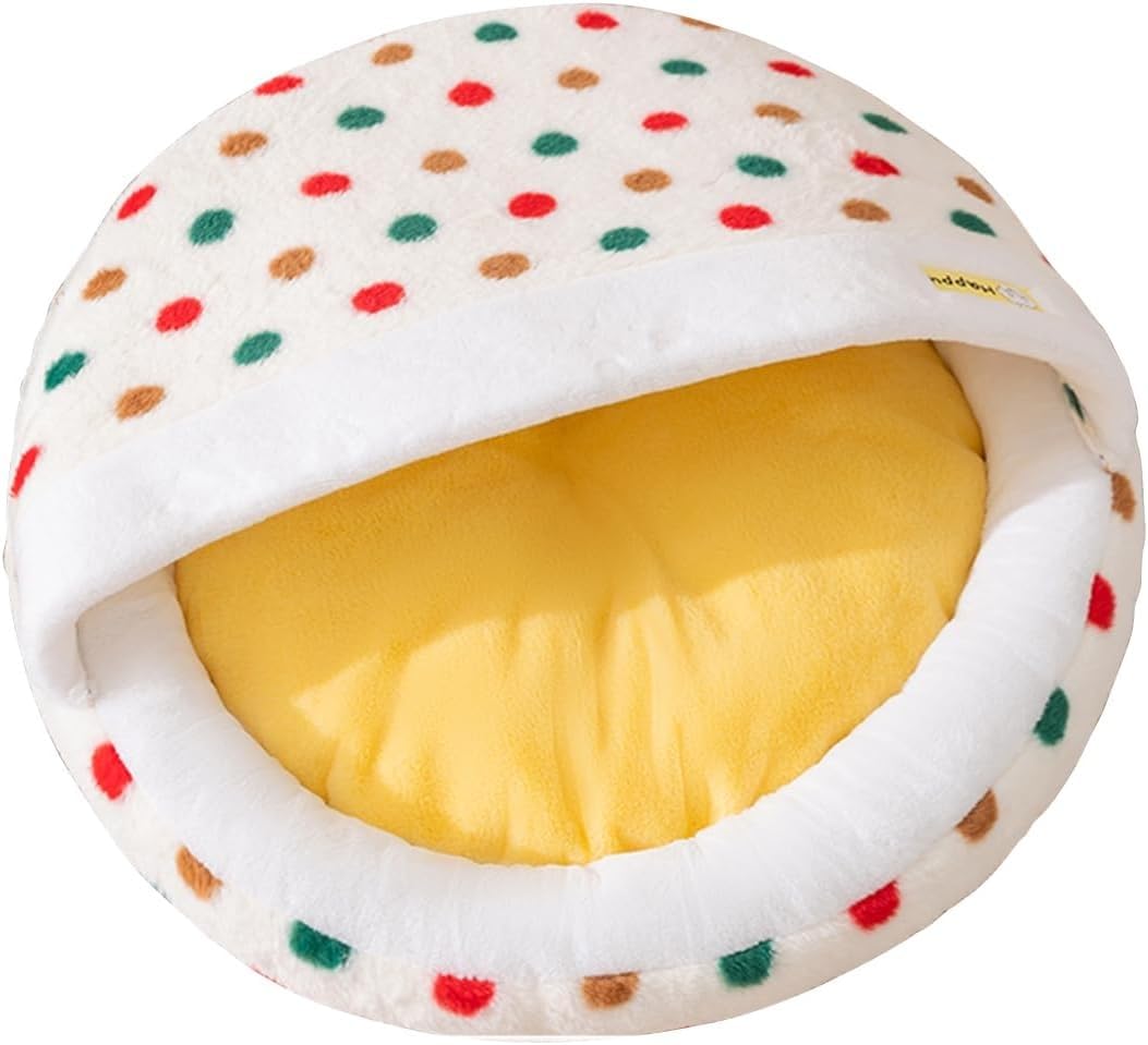 Panier chat rond lavable durable - Abri confortable et douillet