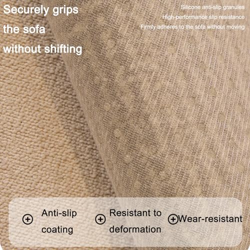 Housse de canapé en chenille de qualité supérieure antidérapante marron