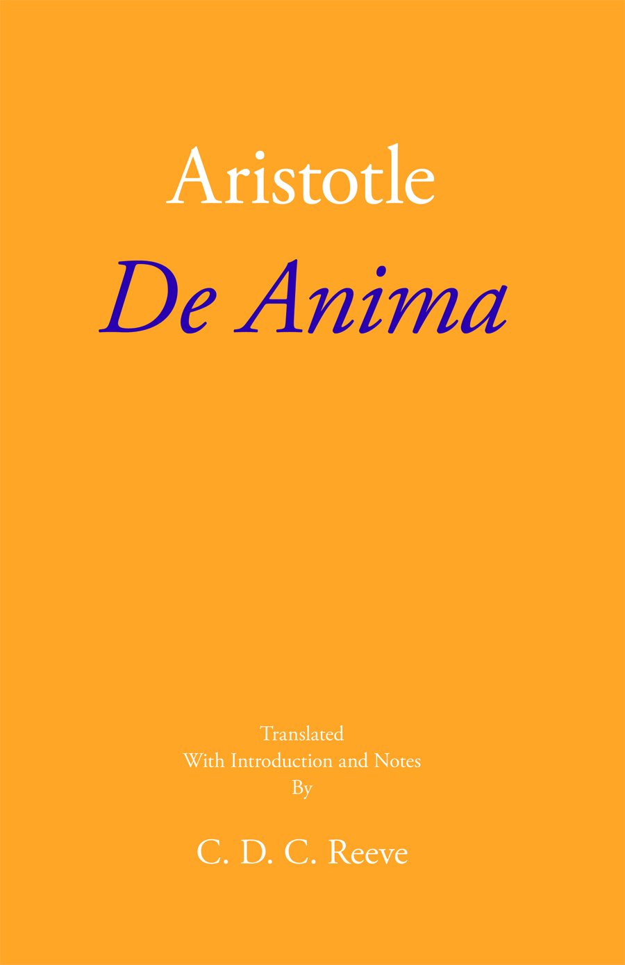 De Anima (The New Hackett Aristotle)