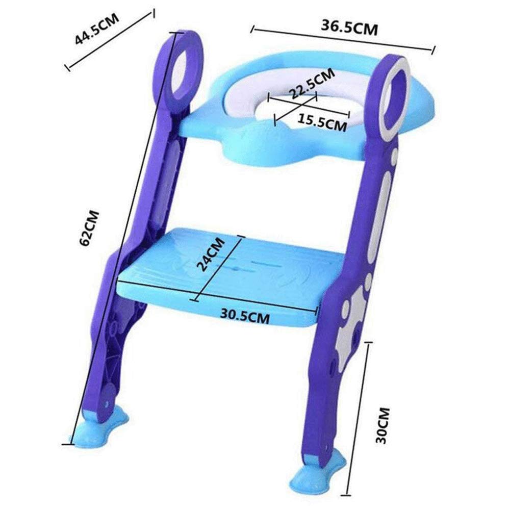 Reductor WC Niños Aseo Asiento con Escalera, Orinales para Niños Asiento para Inodoro De Bebe Orinal Infantil Formación, Antideslizante, Plegable, Altura Ajustable para 1-7 Niños