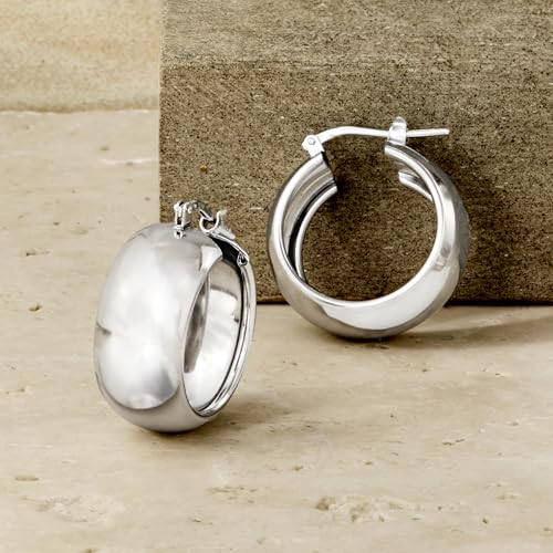 Ross-Simons Italian Sterling Silver Hoop Earrings3