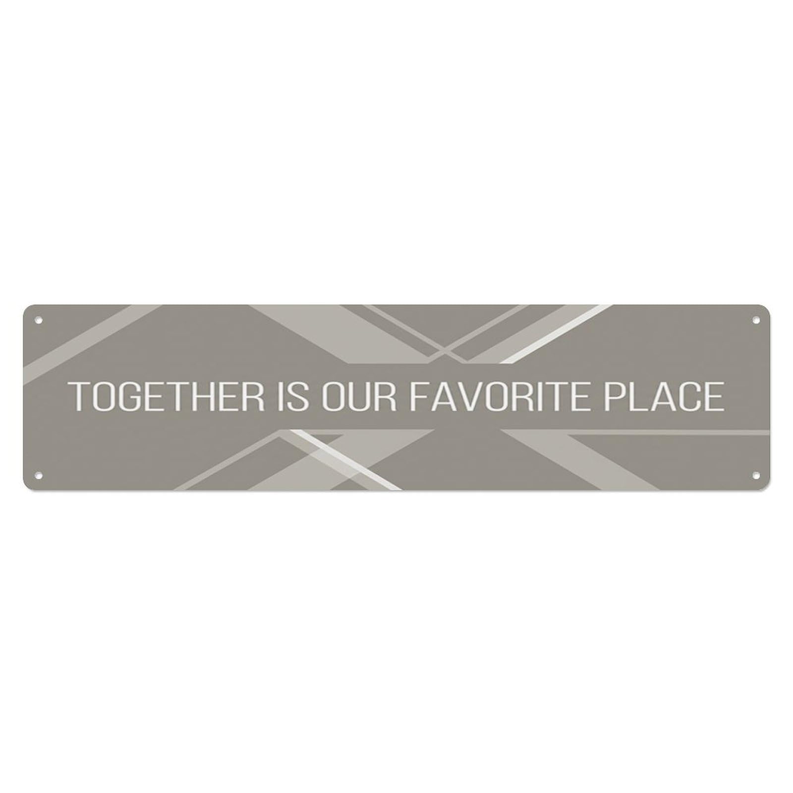 Hug Together Family Metal Tin Skinny Sign Plaque Wall Decor for Cafe, Club Bar, Office, Home Garden Metal Poster 4x16Inch