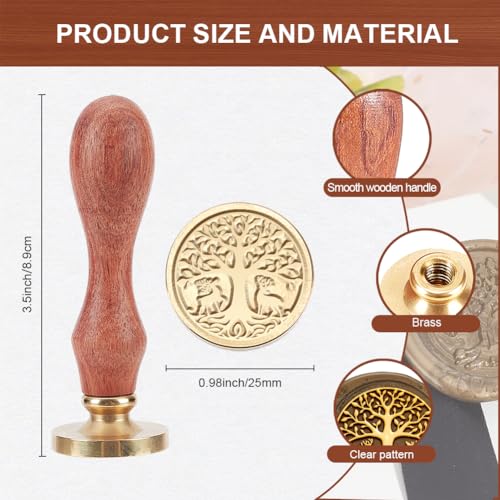 MAYJOYDIY Tree of Life Deer Wax Seal Stamp - Image 2