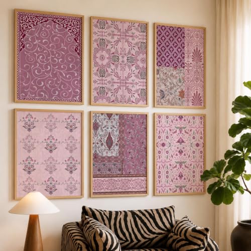 Image of kotart Premium Digital Madhubani Art Paintings with Frame for Home Decor - Framed Wall Painting for Living Room Bedroom Office Room Decor - Painting for Wall Decoration - (Pack of 6 Multicolor) (13x17 inch, B)