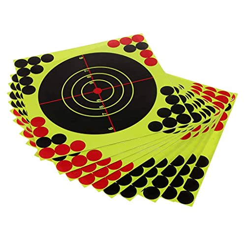 Colaxi 10pcs Alvos de Tiro Alvo de Papel Adesivo Splatter Reativo 21x21cm