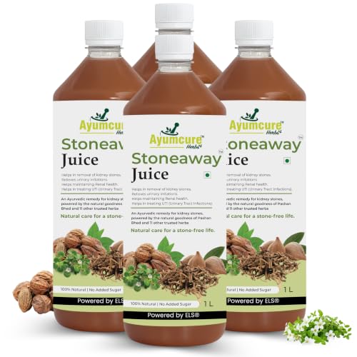Image of Ayumcure Stoneaway Juice 1L | Ayurvedic Blend with Pashan Bhed, Gokshura, Punarnava & 11+ Herbs | Supports Kidney Stone Removal, Relieves Urinary Irritation & UTI | 100% Natural