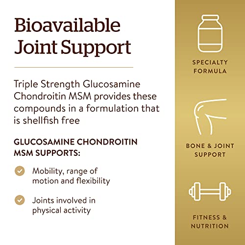 Solgar Triple Strength Glucosamine Chondroitin MSM, 120 Tablets - Promotes Healthy Joints, Supports Comfortable Movement - Shellfish Free - Gluten Free, Dairy Free - 60 Servings - image 4
