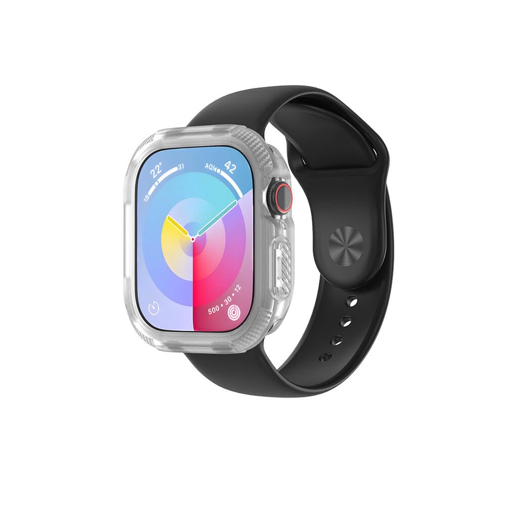 Zore Apple ile uyumlu Watch 10 46mm Silikon TPU Kasa Koruyucu Watch Gard 17 Şeffaf