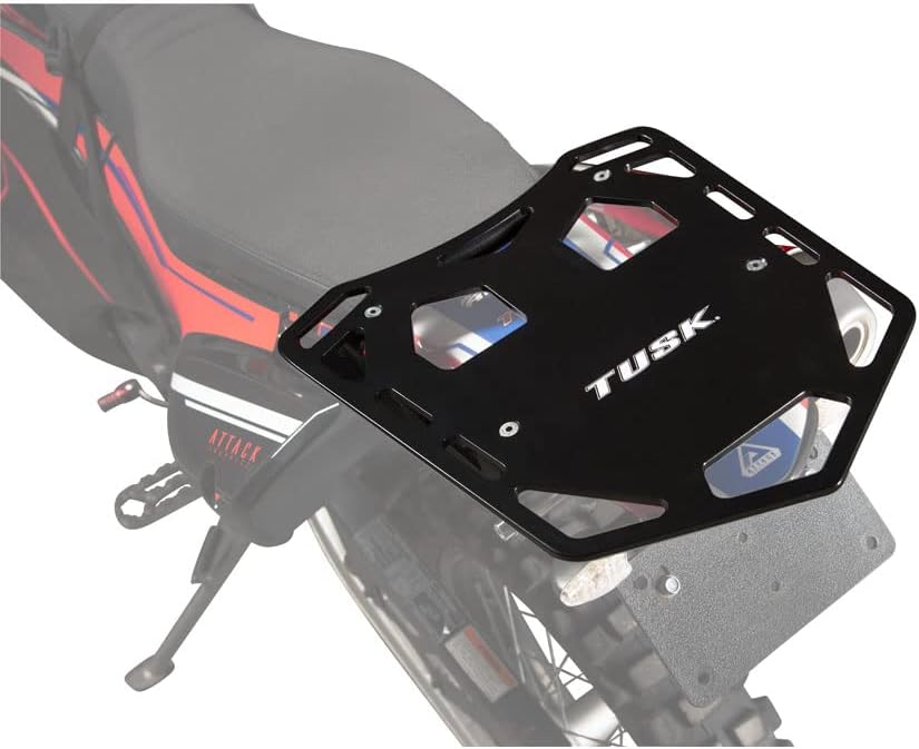 Tusk Top Rack Luggage Carrier – Powder‑Coated Aluminum Rear Tail Rack for Motorcycle Cargo Platform - Compatible with Honda CRF250L Rally 2017-2020
