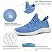 Feethit Womens Slip On Running Shoes Breathable Walking Shoes Lightweight Gym Workout Shoes Non Slip Fashion Sneakers Sky Blue Size 7.5