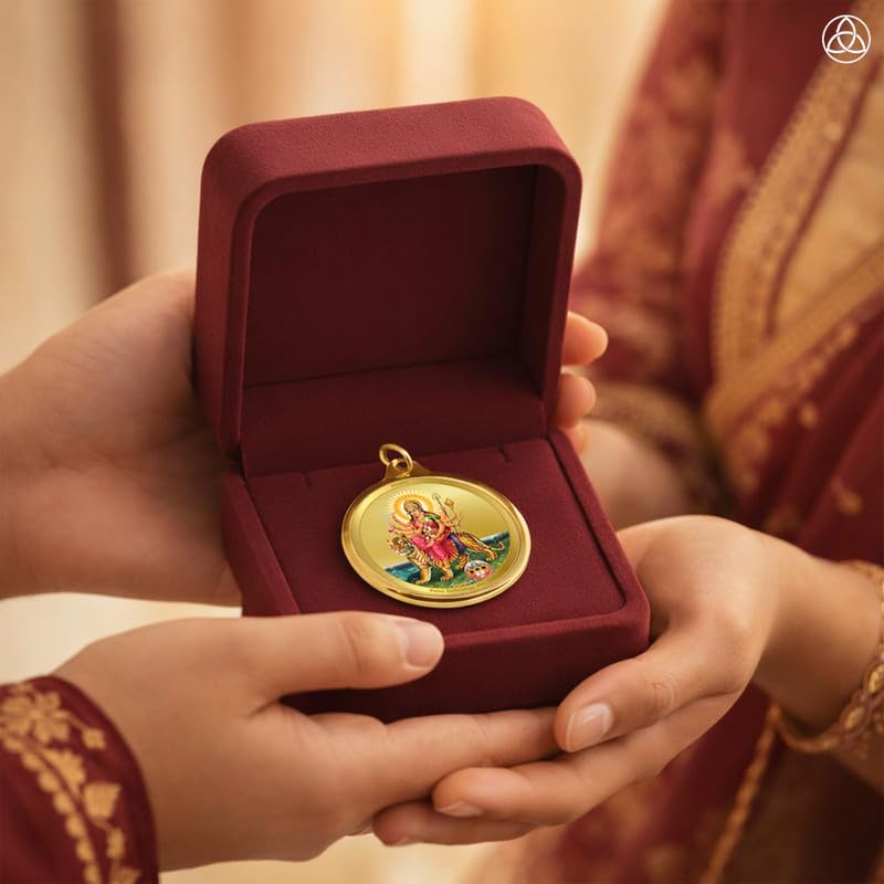Image of DIVINITI 24K Gold Plated Religious Pendant for Men & Women | Divine Spiritual Locket for Daily Use | Sacred Charm Jewellery for Peace, Protection & Positivity | Devotional Gift