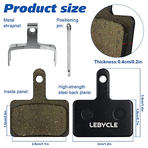 6 Pairs Bike Brake Pads, Resin Disc Bicycle Brake Pads, Semi Metallic Brake Pads Bike For Shimano M515 M525 C501 C601 M415 M485 M465 M475 M495 M445 M446 M375 M 395 M355 (6) #TOP1