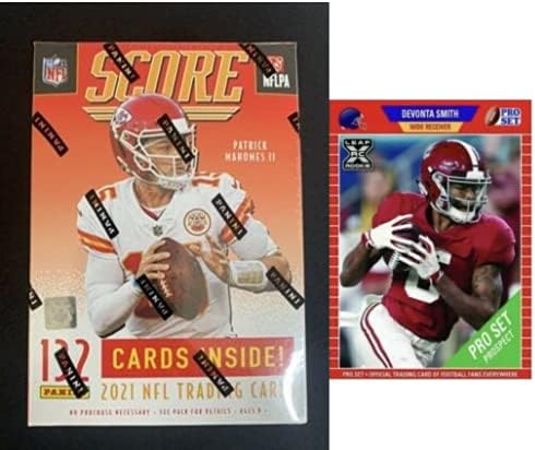 2021 Panini Score Football Sealed Blaster 132 Card Box Look for autograph and memorabilia Trevor Lawrence Rookie + bonus leaf pro set devonta smith pictured