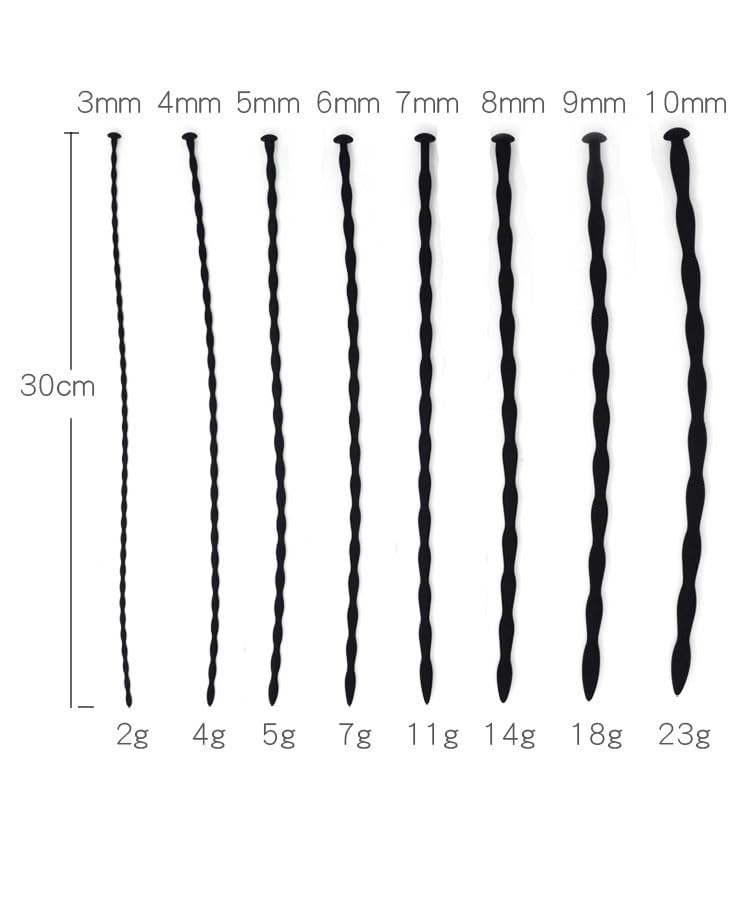 Image of 4 /8 pcs Male Silicone Urethral Sounds Trainer Plug Urinary Dilator Stretcher Masturbation Rod Penis Plug Bladder Stimulation Fetish Sex Toy for Men (8 pcs)