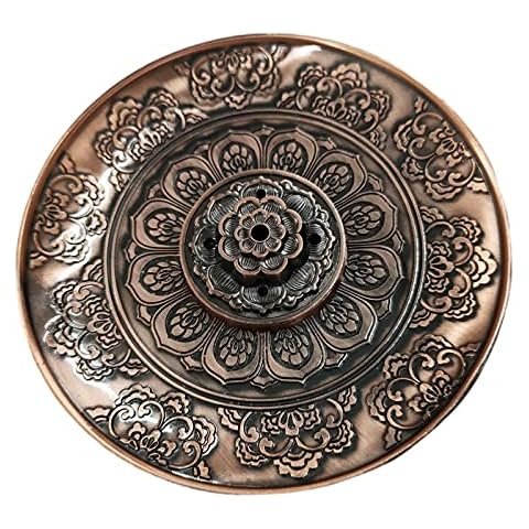 Porta Incienso Lotus Ash Catcher Plato Incienso Loto Aleación Zinc Cover