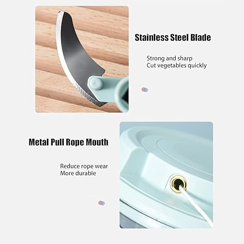 Miniatura 3 de Mini picadora manual de ajo, picadora portátil de mano, batidora, procesador de alimentos para verduras, frutos secos, chile, cebolla, carne picada