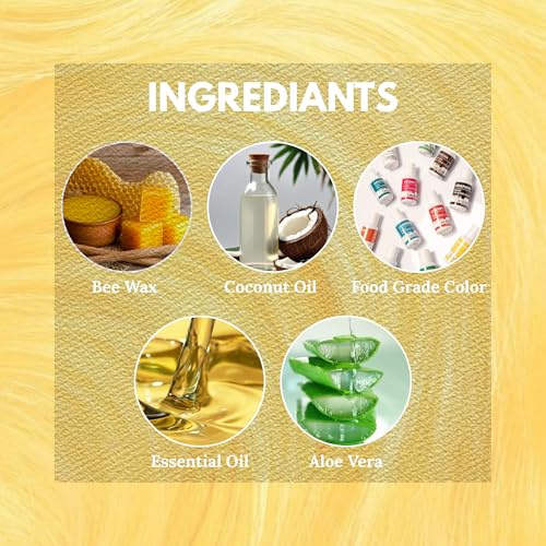 Image of Temporay Hair Color Wax | Metallic Shine | For Men & Women | DIY Instant Hair Color | Temporay Color 1 Day 1 Wash | No Ammonia, Bleach & Damage | Yellow - 100 gram