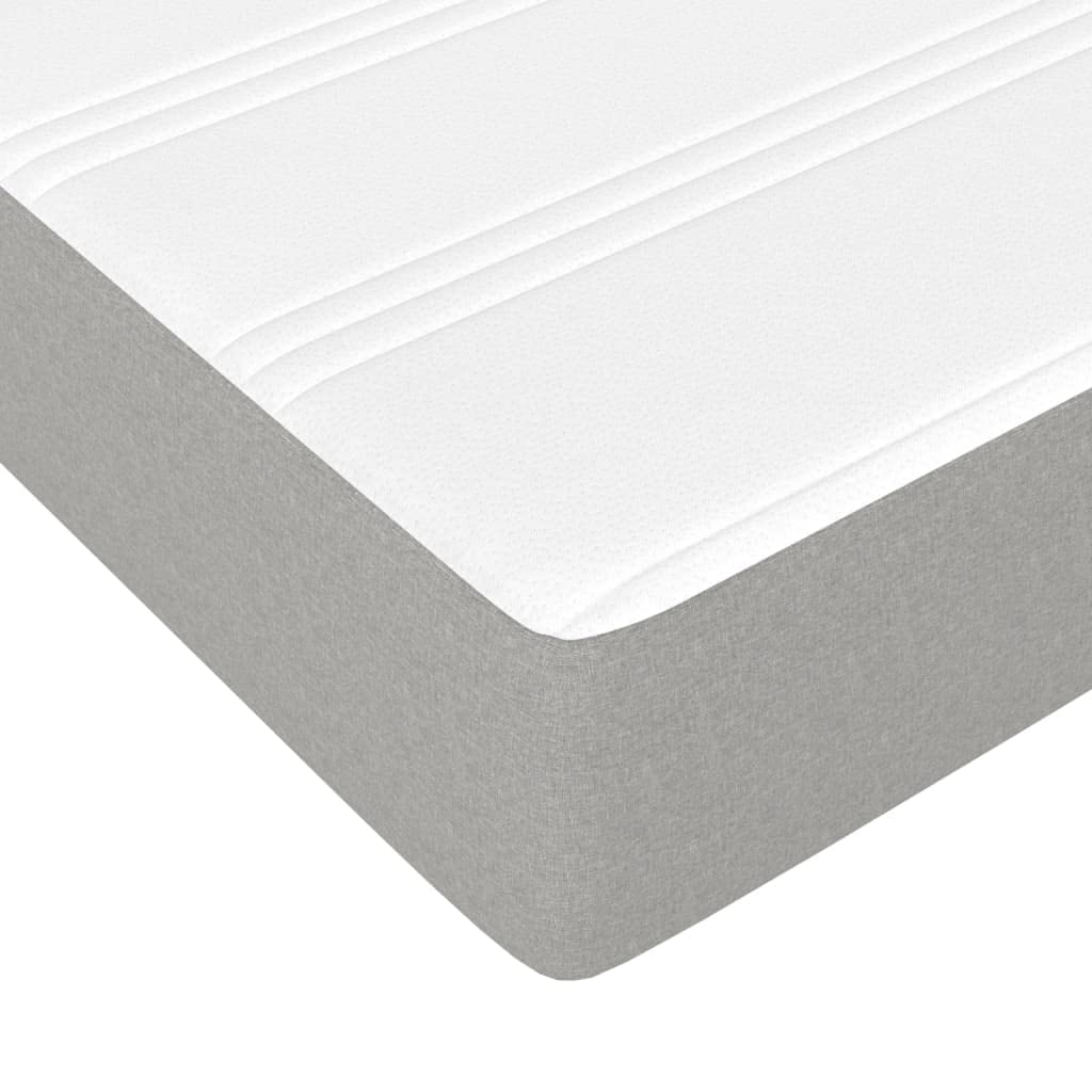 Materasso a molle insacchettate medio, grigio chiaro, 100 x 200 x 20 cm, tessuto con schiuma fredda traspirante, ergonomico, per chi dorme sulla schiena e sulla pancia, nucleo a molle ad alta