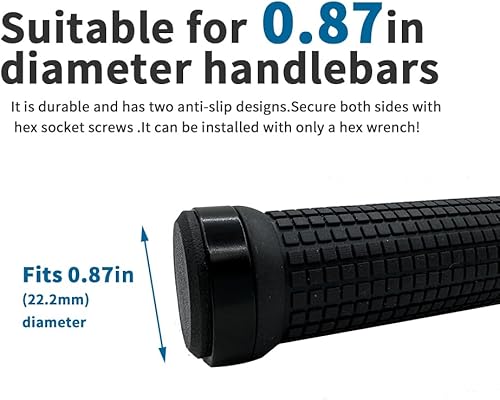 Miniatura 6 de Agarres para manubrio de bicicleta, fáciles de instalar con un solo anillo de bloqueo, agarre de bicicleta para scooter, crucero, triciclo, silla de