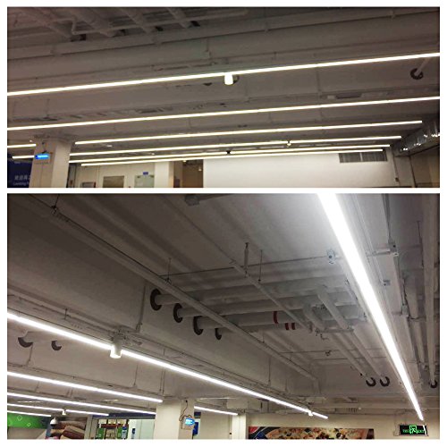 Barrina (Pack Of 2) 4Ft 45 Watt Extendable Utility Led Shop Light Workbench Light 6500K Super Bright White 4500Lm 300W Equivalent Built-In On/Off Switch Frosted Linear Led Light Bar #TOP7