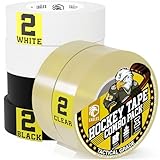 EAGLES Hockey Tape 2 Roll Black 2 Roll White Cloth Grip Tape and 2 Rolls Clear Multipurpose Shin Pad Guard Tape - Strong Adhesive - Hokey Sports Gifts, Accessories, Equipment, Gear