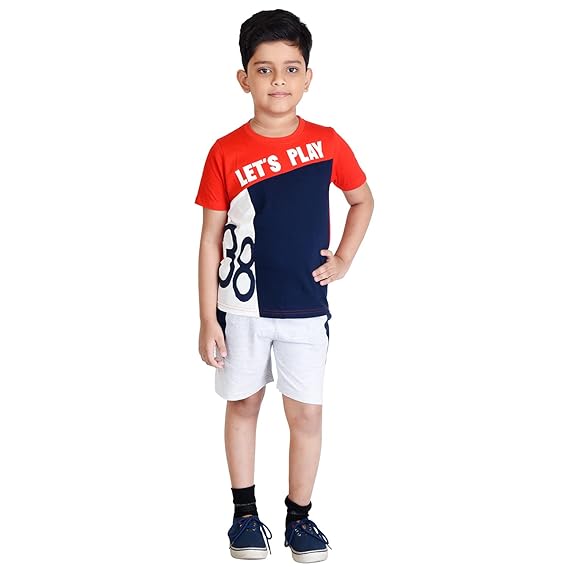 Clothe Funn Boys Coordinate Set, Tshirt Shorts Set