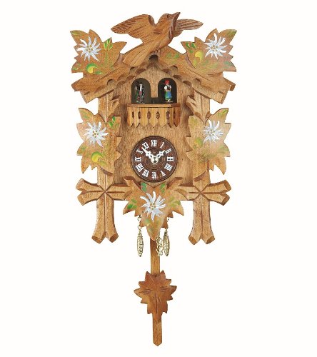 Trenkle Kuckulino Black Forest Clock Black Forest House with quartz movement and cuckoo chime, turning dancers TU 2052 PQ