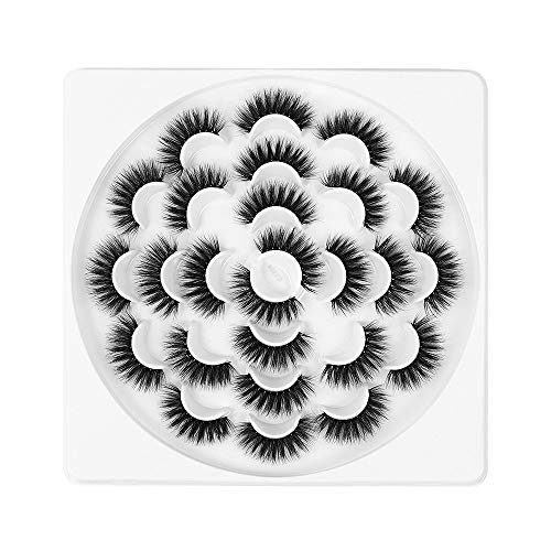 3D Mink False Eyelashes Multilayered Effect Eye Lash Extension 13 Pairs Handmade Long Eye Makeup Tools (C1304)
