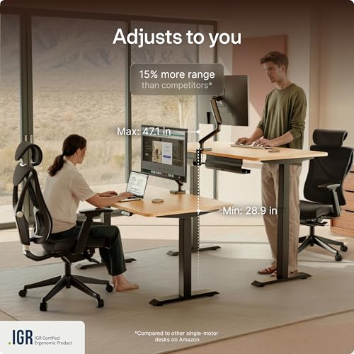Electric standing desk adjustable