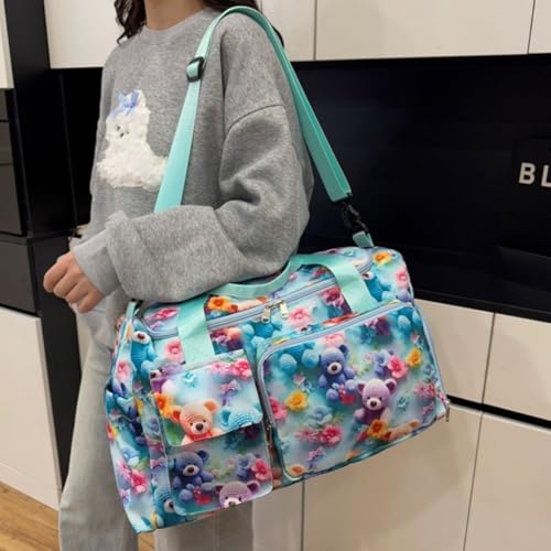 Oxford Travel Duffel Bag Fashion Cute Print with Shoe Compartment-Lightweight Gym Handbag for Gym Yoga Weekend Getaways2