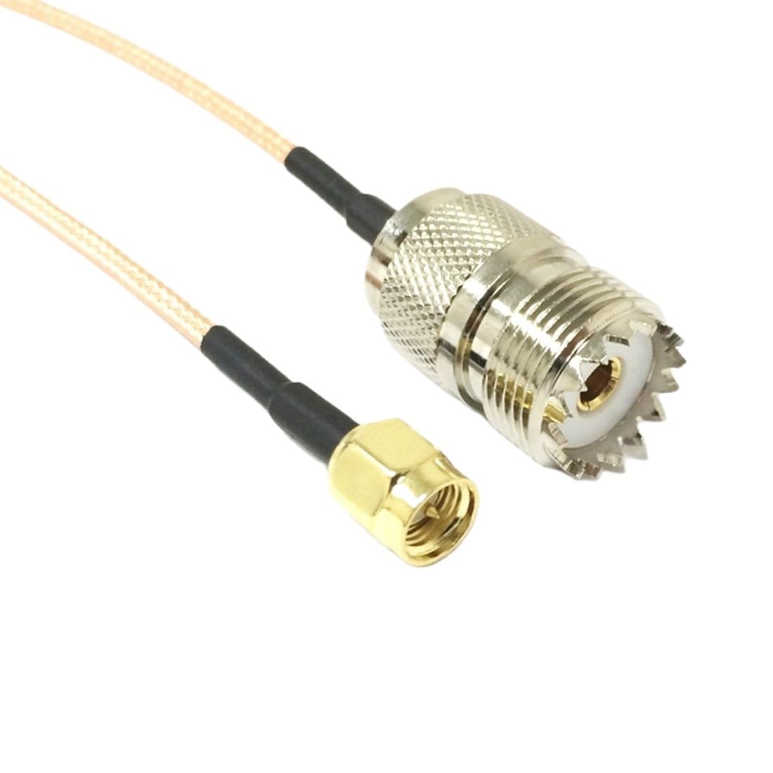 LIHUA SMA Femmina Maschio Interruttore UHF Ja-ck Plug SO239 Cavo Adattatore RG316 15cm 6inch (Tipo4,15cm)