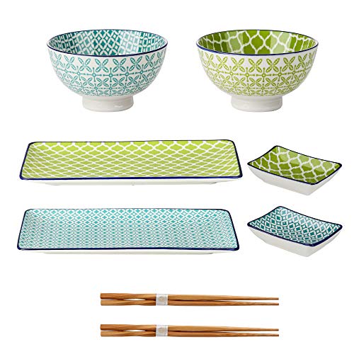 vancasso Sushi Set porzellan, MACARON japanische Ess Service, 8-teilig...
