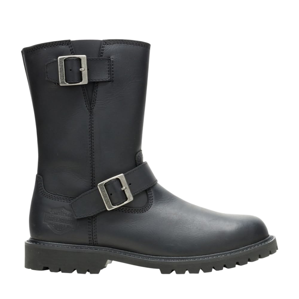 Harley-Davidson Footwear Mens Lamberton Engineer Zippered Motorcycle Casual Boots Mid Calf