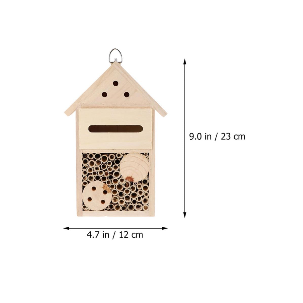 DOITOOL 2 Stück Bienenstock Marienkäferhaus Holz Garten Deko Wand und Baummontiert Bietet Schutz für Garten für Freunde und Familien die Insekten Züchten