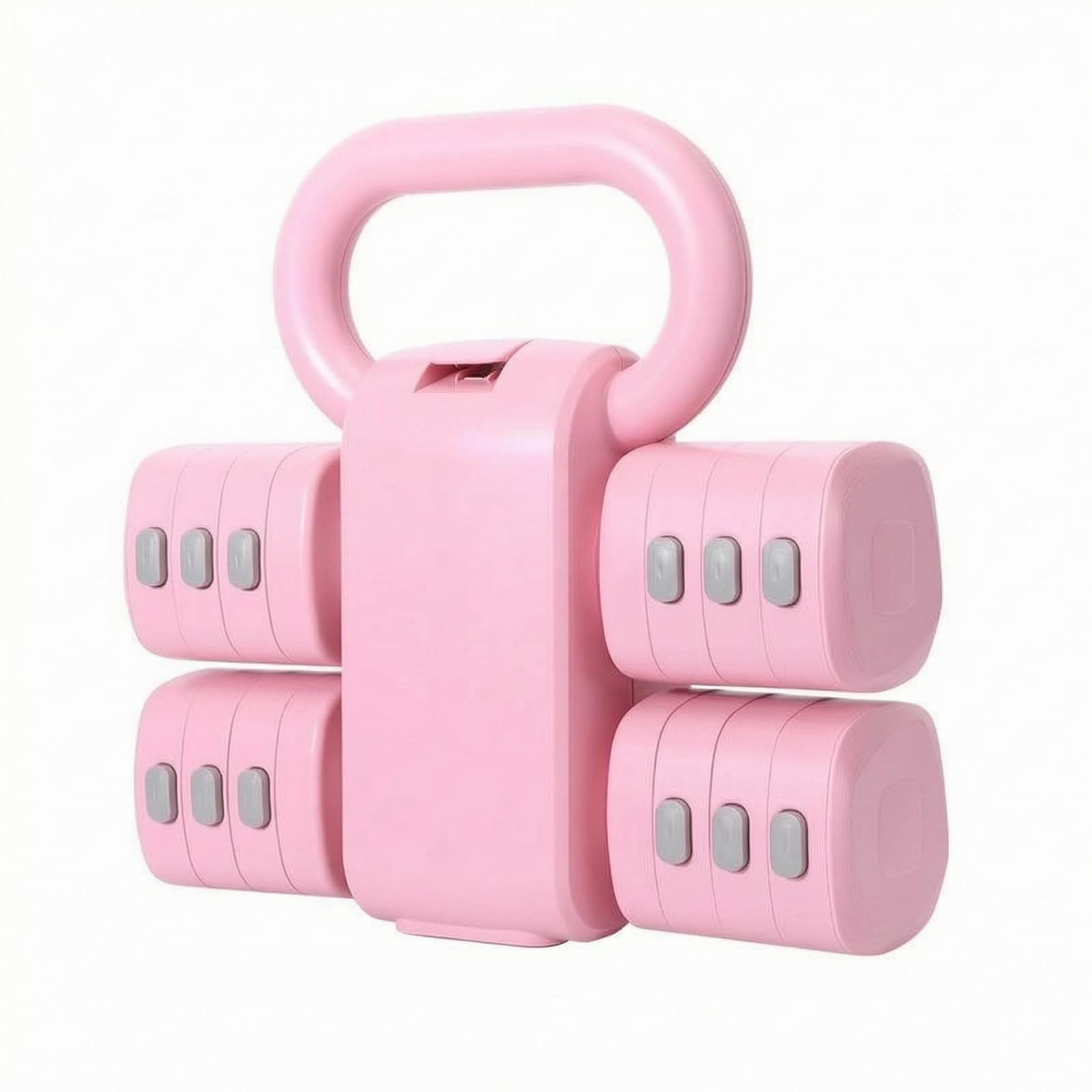 Kettlebell ajustável, haltere ajustável removível, conjunto de compacto com alça macia
