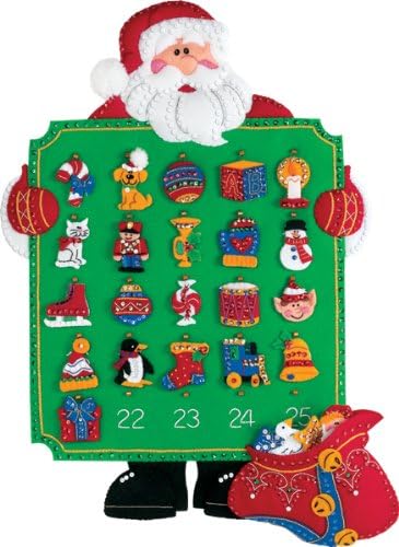 Dimensions Santa's Toys Countdown Advent Calender Felt Applique Kit