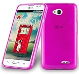Cadorabo Case Compatible with LG L70 (1.SIM) in Pink - Shockproof and Scratch Resistant TPU Silicone Cover - Ultra Slim Protective Gel Shell Bumper Back Skin