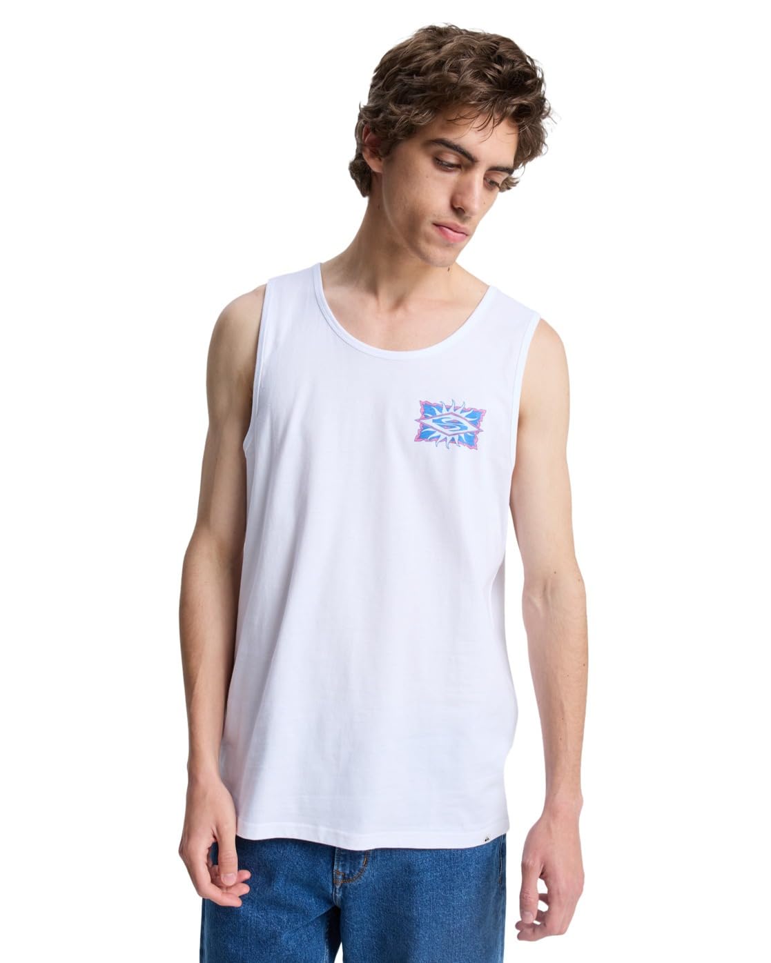 Quiksilver Men's White Ev Starfish Stamp - Vest