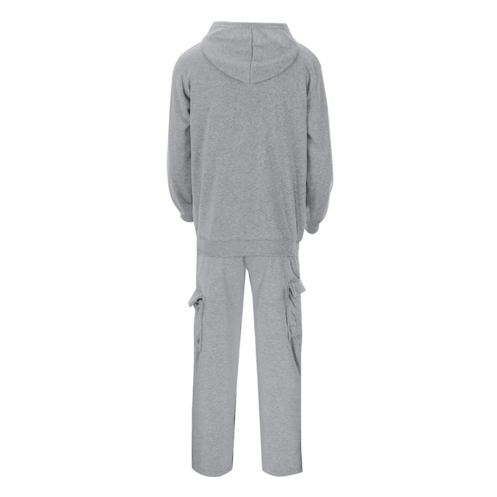 Chándal para hombre 2 piezas sudadera con capucha y pantalones algodón aireado Y2K