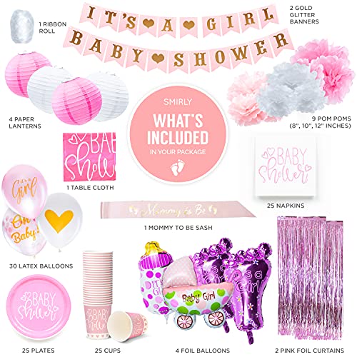 Pink Baby Shower Decorations For Girl - Baby Girl Baby Shower Decorations, Baby Girl Shower Decoration, Baby Shower Girl Decorations, It`s A Girl Decorations For Baby Shower Girl Baby Shower Decor Kit #TOP1